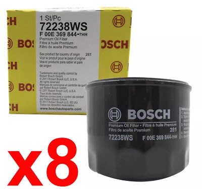 Масляный фильтр Bosch 8 шт. для GMC Chevy Buick Cadillac Oldsmobile Pontiac 72238WS - Изображение 1 из 4