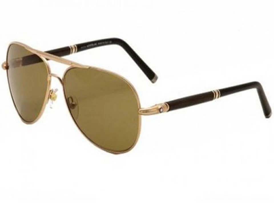 Óculos de sol Mont Blanc, MB519S 28M brilhante ouro rosa/Roviex polarizado MB519-28M - Imagem 1 de 1