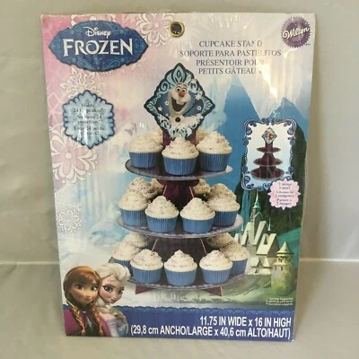Disney Frozen 3 Tier Cupcake WiltoTreat Stand Decoration  For 24 Cupcakes New    - Image 1 of 4