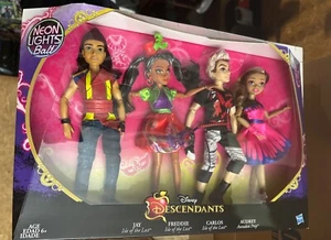 NEW Disney Descendants Neon Lights Ball Exclusive 4-Pack Jay Freddie Carlos - Picture 1 of 3