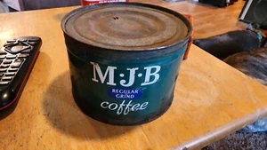 Vintage MJB Kaffee 1 Pfund Blech Schlüssel Dose Original Deckel - Bild 1 von 5