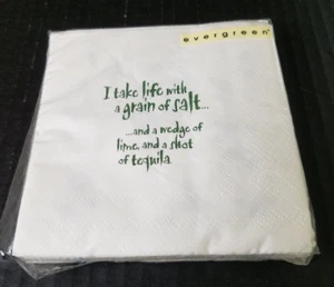 Evergreen Enterprises 20 CNT 3 Ply 10 x10" Paper Beverage Napkins Limes Tequila - Picture 1 of 6