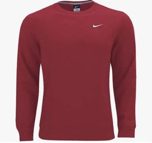 Nike Herren Rundhalsausschnitt Pullover Erwachsene groß rot Pullover Swoosh Logo 839667 690 Neu - Bild 1 von 2