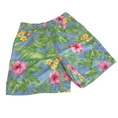 Pantalones cortos chinos vintage Lauren Ralph Lauren para mujer talla 4 verde lino tropical Foto 1 de 4