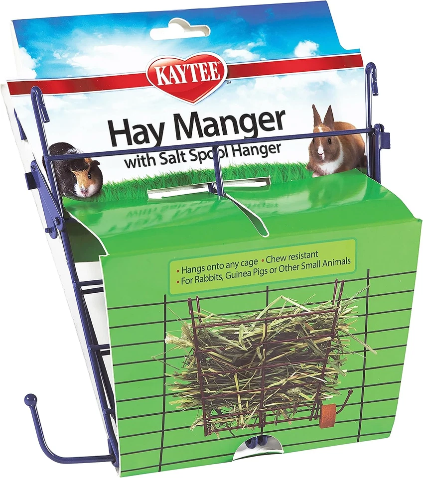 Hay Manger with Salt Hanger for Pet Rabbits and Guinea Pigs - Image 1 of 1