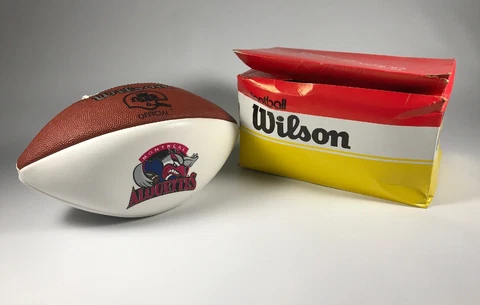 Vintage CFL Wilson Montreal Alouettes Panel Football With Original Box Cover