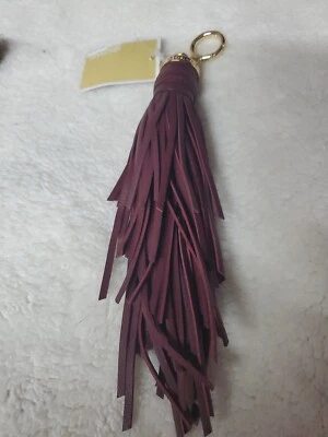 Подвески кожаные кисточки Michael Kors для сумок бордовые  - Изображение 1 из 3