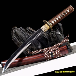 Japan Kurzschwert T10 Stahl Ton gehärtete Klinge Dolch Tanto Samurai Katana 小乌丸 - Bild 1 von 12