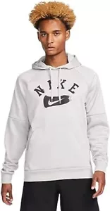 Nike Therma Fit Graphic Felpa con Cappuccio Uomo Grigio/Nero Taglia XL - Foto 1 di 6