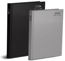 2024 A5, A4 Page A Day Diary Padded Premium Luxury Desk Diary hardback office
