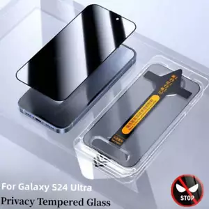 Privacy Tempered Glass For Samsung Galaxy S24 Ultra S24Plus Full Cover Screen Pr - Picture 1 of 25
