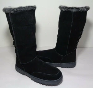 Rampage Size 6 ASTRID Black Fur Mid Calf Boots New Women's Shoes - Picture 1 of 12