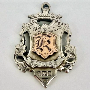 Antike Silberanhänger Medaille - Birmingham 1900 - James Fenton - Lozells "K" / "EAC" - Bild 1 von 4