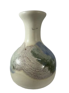 Vintage Bud Vase Stoneware Art Pottery Signed KS - Picture 1 of 7