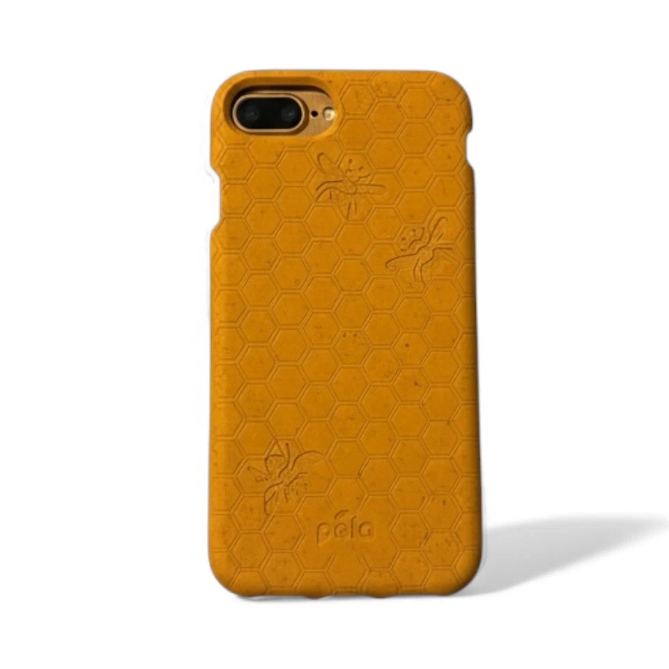 Funda Pela para iPhone 6/6S/7/8/SE Amarillo Abeja - Ecológica, Compostable Foto 1 de 2
