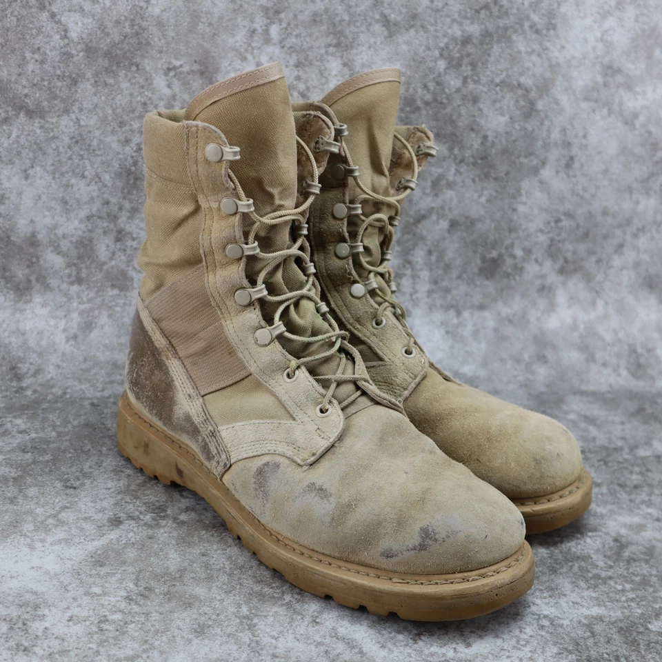 Botas de Combate Rocky Clima Caliente Ejército Tostado Gamuza Cuero 789 Para Hombres Talla 11 R Foto 1 de 4