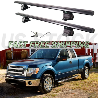 2PCS Lockable Crossbar Fit for Ford F-150 F150 2009-2014 Bare Roof Cross Bar - Image 1 of 4