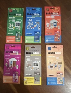 Lego Bricks Stix Reuseable Stickers 6 Different Sets New - Picture 1 of 2