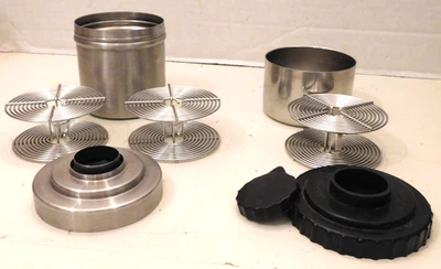 Vintage 4" Nikor Honeywell & 3" Kindermann 35mm Film Developing Tanks w/ 3 Reels - Image 1 of 4