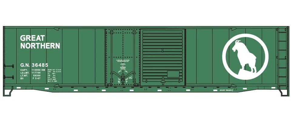 Accurail 81812 HO Scale Great Northern  40' Single Door Riveted Steel Boxcar Kit - Image 1 of 1