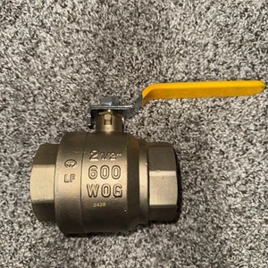 2-1/2” Brass Ball Valve Lead Free Full Port with Female Threaded NPT 600 WOG - Picture 1 of 4