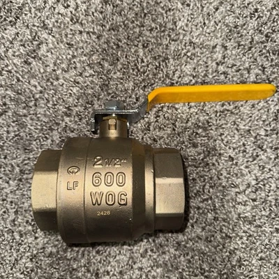 2-1/2” Brass Ball Valve Lead Free Full Port with Female Threaded NPT 600 WOG - Image 1 of 4
