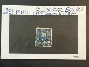 Scott # 281 MNH upper corner dist. gum 2024 Scott Catalogue Value $ 100.00 - Picture 1 of 4