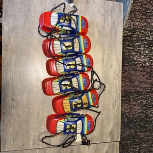 RARE VINTAGE Jeff Gordon # 24 NASCAR Party Lights 6 Cars 12.8Ft String Works Fun - Picture 1 of 8