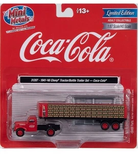 1941-1946 CHEVROLET FLATBED BOTTLE TRAILER "COCA-COLA" 1/87 (HO) BY CMW 31207 - Picture 1 of 1