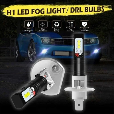 2 Stück H1LED-Scheinwerfer/Fernlichtscheinwerfer 6500K Weiß - Bild 1 von 4