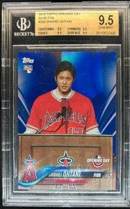 2018 Topps Opening Day Shohei Ohtani RC Edition Blue Foil #200  BGS 9.5  Rookie  - Picture 1 of 2