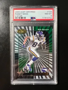 2000 Leaf Certified Mirror Green 2 Star PSA 8 Vikings - Bild 1 von 2