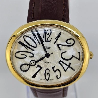 VTG Collezio Women's Watch 40MM MOP Dial New Brown Leather Bands New Battery - Image 1 of 4