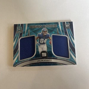 Jalin Hyatt- 2023 Spectra - Rising Rookie - Dual Patch 10/50 - New York Giants - Picture 1 of 2