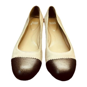 Zapatos de cuña ocultos de cuero suave Eileen Fisher para mujer 8,5 beige con puntera sin cordones - Imagen 1 de 9