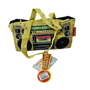 Neu mit Etikett Ghettoblaster Kassette Band gelb Hip-Hop Beuteltasche Handtasche Radio Lesen Canvas III Paket - Bild 1 von 15