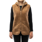 100% Merino Wool Vest with hood WOOLMARK certificate, woolen hoodie wasitcoat