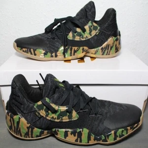 Adidas Harden Vol. 4 Shoes Core Black / Tech Olive / Legend Earth Camo Size 11.5 - Picture 1 of 12