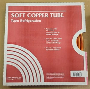 Cardel Copper Type L Tubing 1/2" OD 10ft - Picture 1 of 1