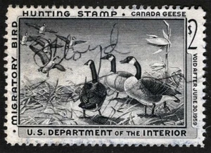 US Sc RW25 Multicolor $2.00 1958 M/S Signed No Gum Duck Stamp - Picture 1 of 1