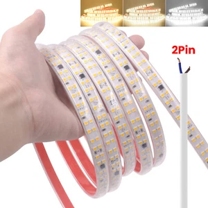 220V COB LED Strip Light 2835 IP67 Waterproof Flexible Rope Tape Lamp Free Power - Picture 1 of 26