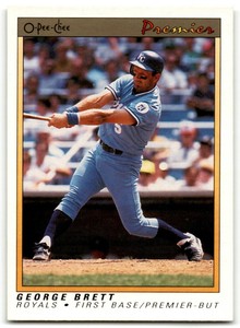 1991 O-PEE-CHEE PREMIER GEORGE BRETT KANSAS CITY ROYALS #14