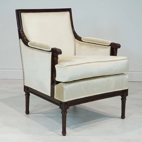 Beautiful Pair of Mahogany Gentleman's lounge Arm Chairs Cover