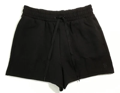 Victoria's Secret High-rise Fleece Shorts Small Black Dahlia VS Forever NEW - Image 1 of 4
