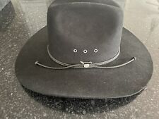 Vintage STETSON cowboy hat BEAVER 4X black 7-1/2 western xxxx (Great Condition)