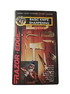 Razor Edge Basic Knife Sharpening VHS INSTRUCTIONAL VIDEO EXCELLENT & HARD CASE - Picture 1 of 3
