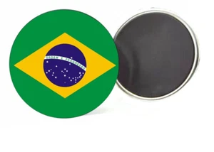 MAGNET badge Brésil Brasil Rio de Janeiro personnalisable cadeau football - Picture 1 of 2