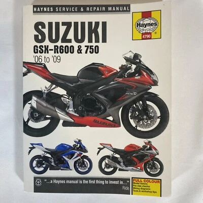 Haynes 2006-2009 Suzuki GSX-R600 GSX-R750 SOFTCOVER Repair Manual : H4790 - Image 1 of 4