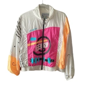 Chaqueta De Colección Jamie Sadock Ixspa Años 80 Abstracta Bombardero Retro Deportiva Cremallera Talla M Dorada - Imagen 1 de 13