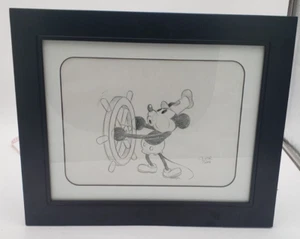 Original Framed Disney Mickey Mouse Color Pencil Sketch Signed Oliver Itson R2 - Picture 1 of 3